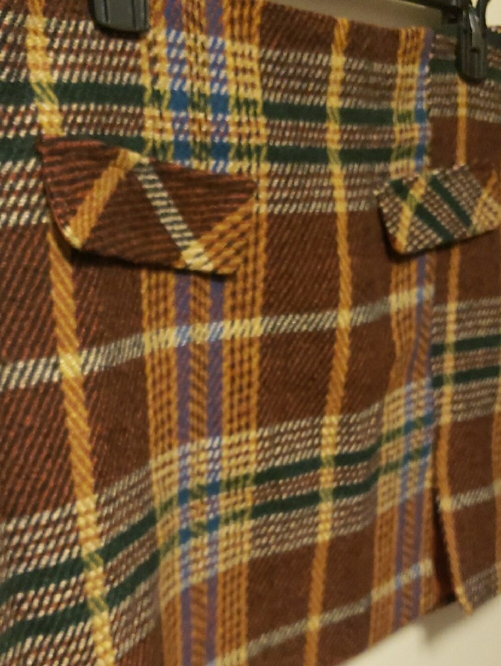 Cider Brown Multicolor Plaid Cropped Blazer And Mini Skirt - Picture 6 of 12